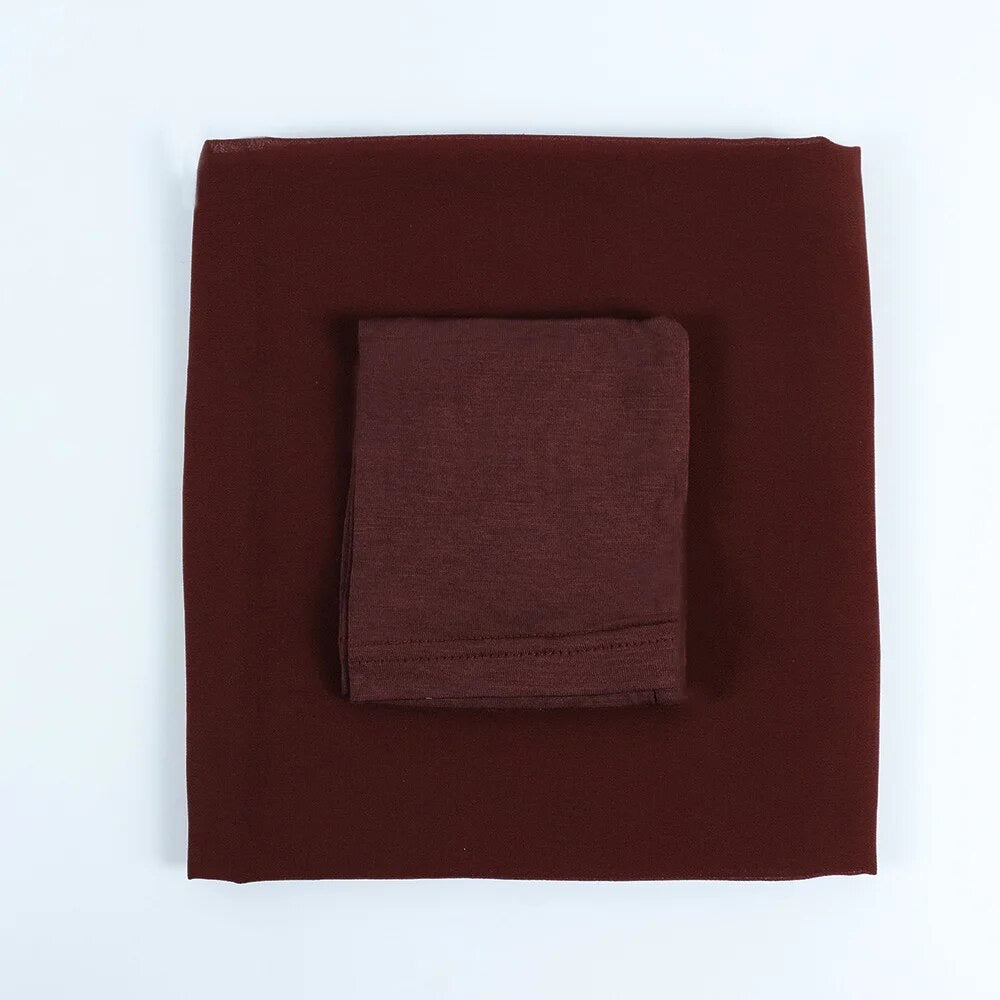 Dynamic Duo Chiffon Hijab With Matching Underscarf