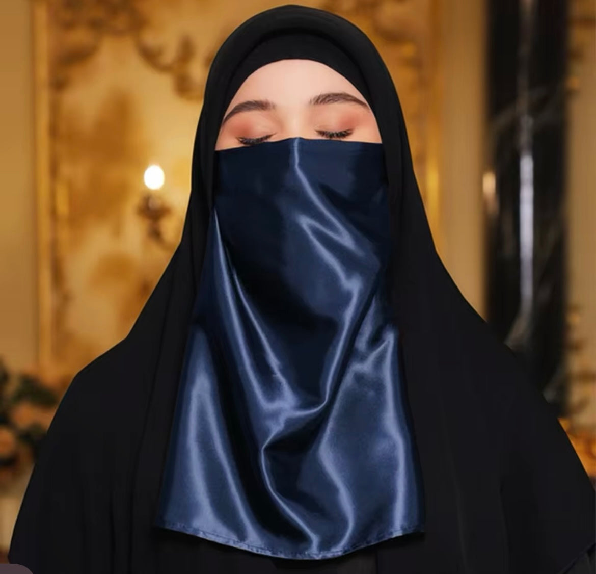 Satin Grace Luxurious Half Niqab