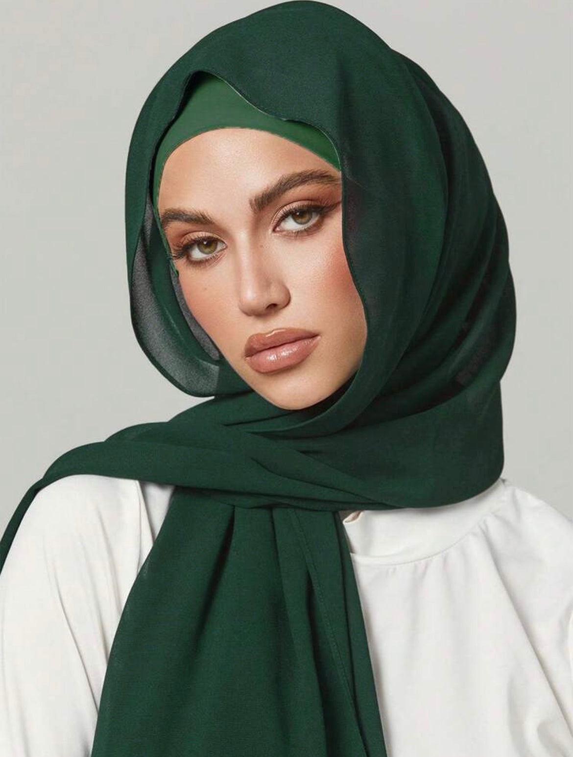 Dynamic Duo Chiffon Hijab With Matching Underscarf