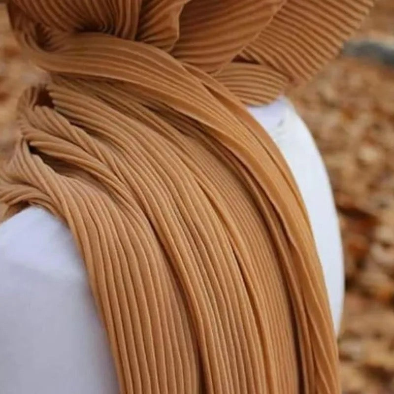Finely Pleated Chiffon Hijab bouncy and stretchy