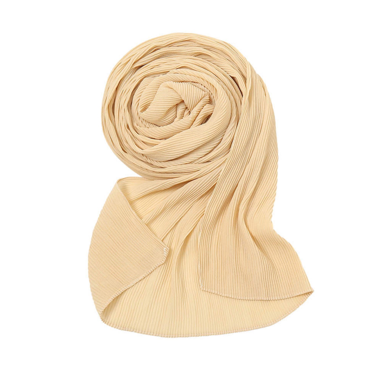 Finely Pleated Chiffon Hijab bouncy and stretchy