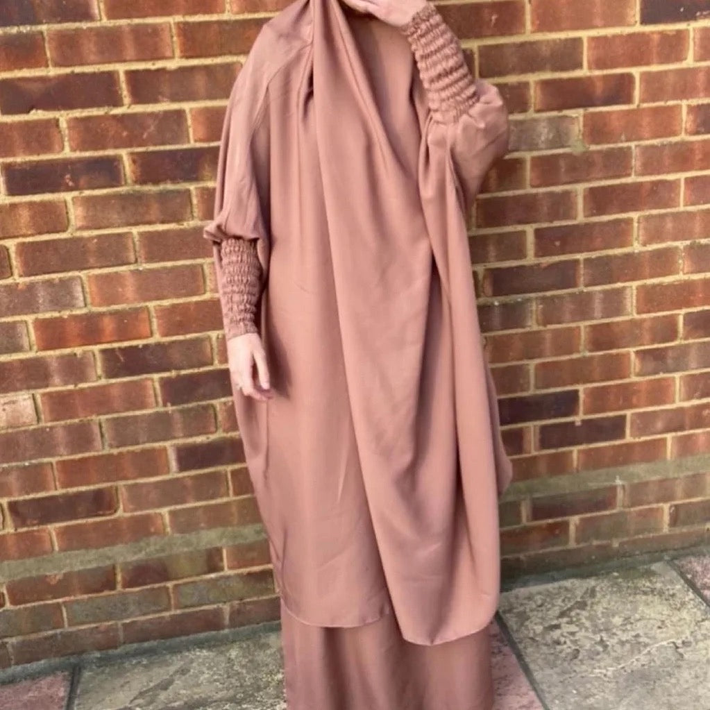 3pc Jilbab set - inner abaya, khimar and Niqab set