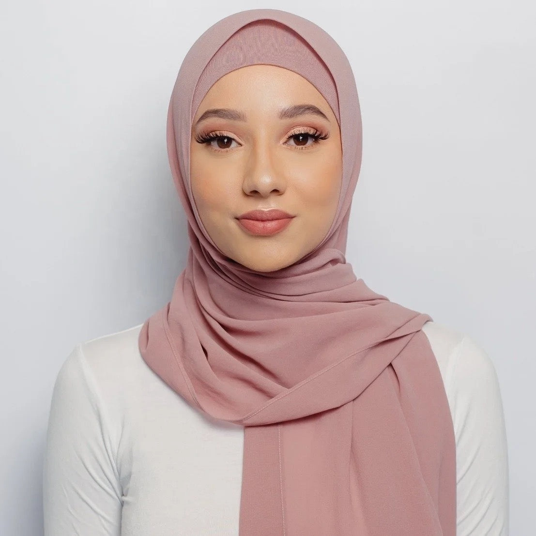 Dynamic Duo Chiffon Hijab With Matching Underscarf