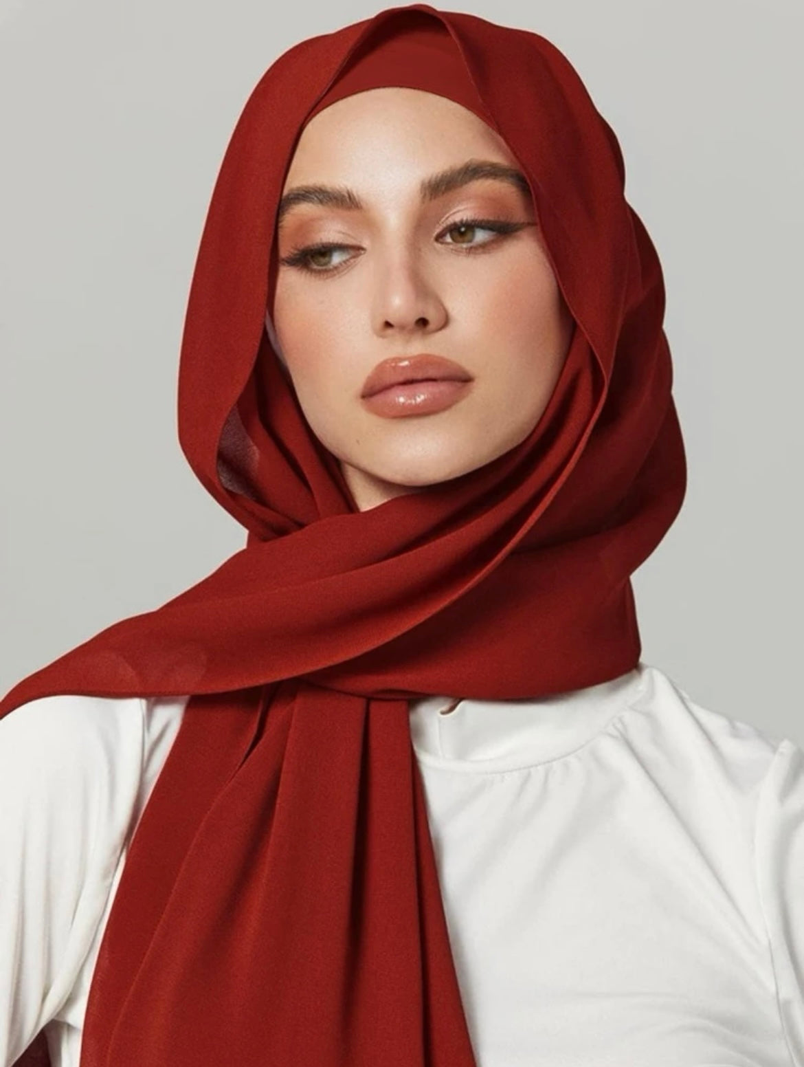 Dynamic Duo Chiffon Hijab With Matching Underscarf
