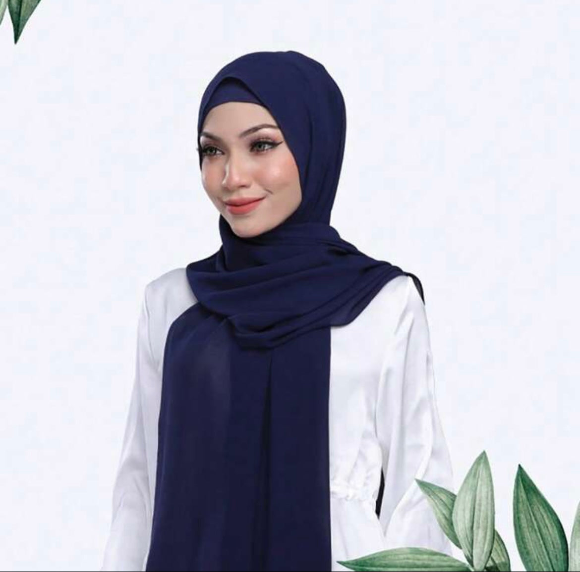 Dynamic Duo Chiffon Hijab With Matching Underscarf