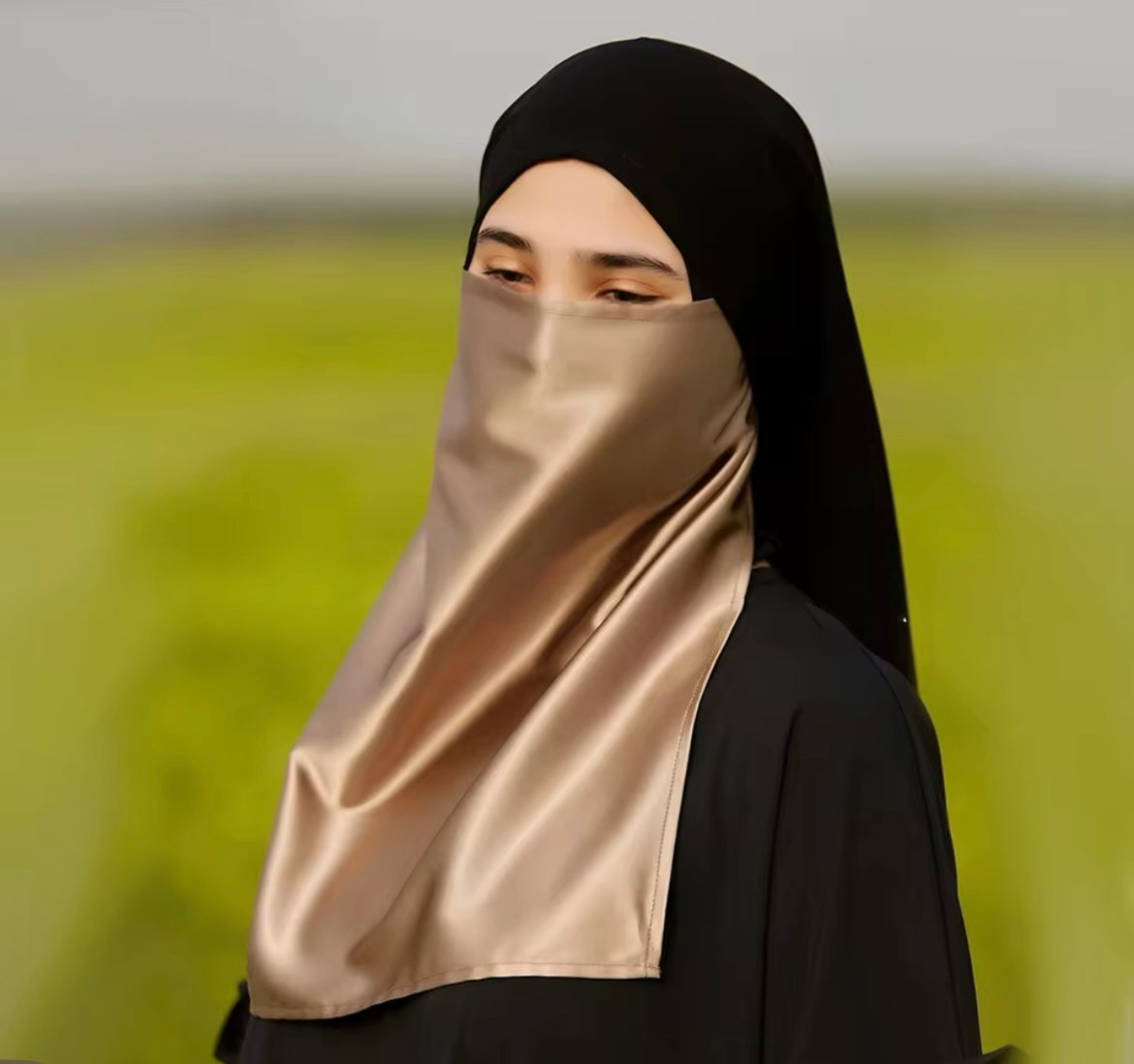 Satin Grace Luxurious Half Niqab