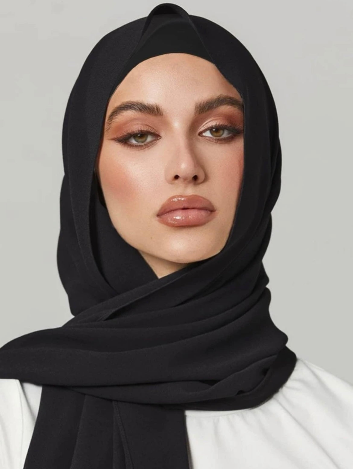 Dynamic Duo Chiffon Hijab With Matching Underscarf