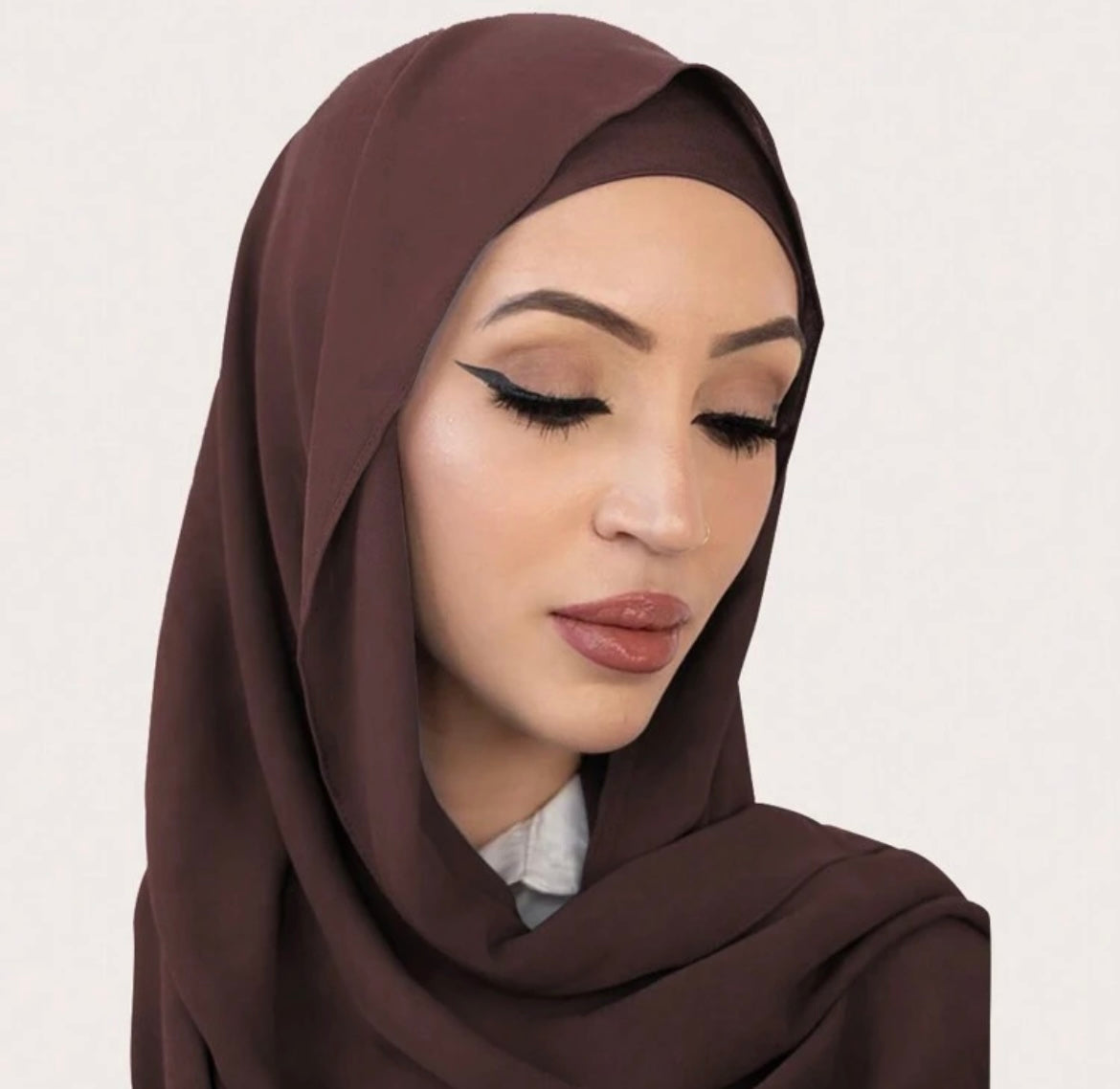 Dynamic Duo Chiffon Hijab With Matching Underscarf