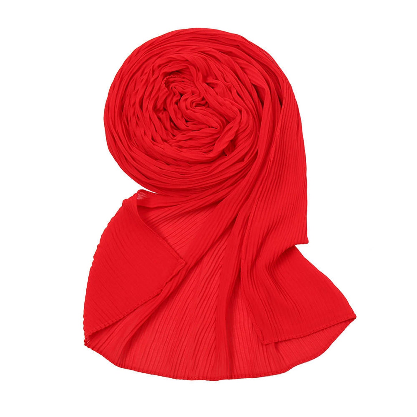 Finely Pleated Chiffon Hijab bouncy and stretchy