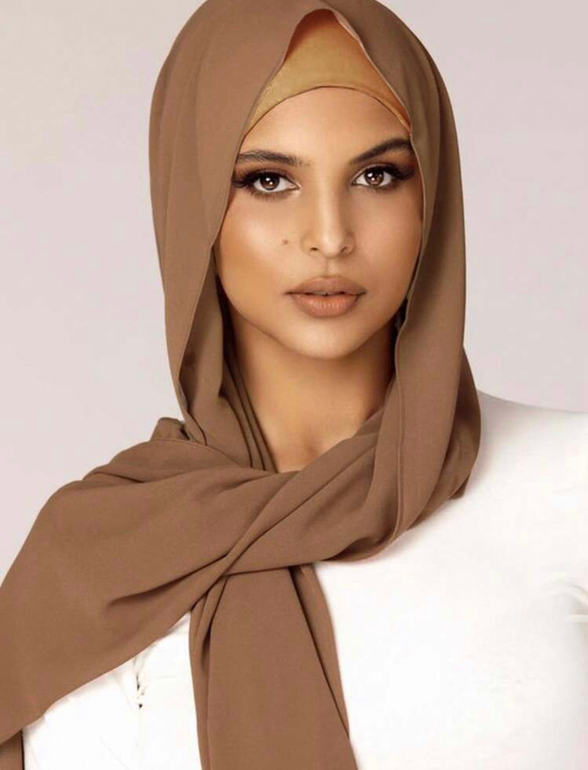 Dynamic Duo Chiffon Hijab With Matching Underscarf