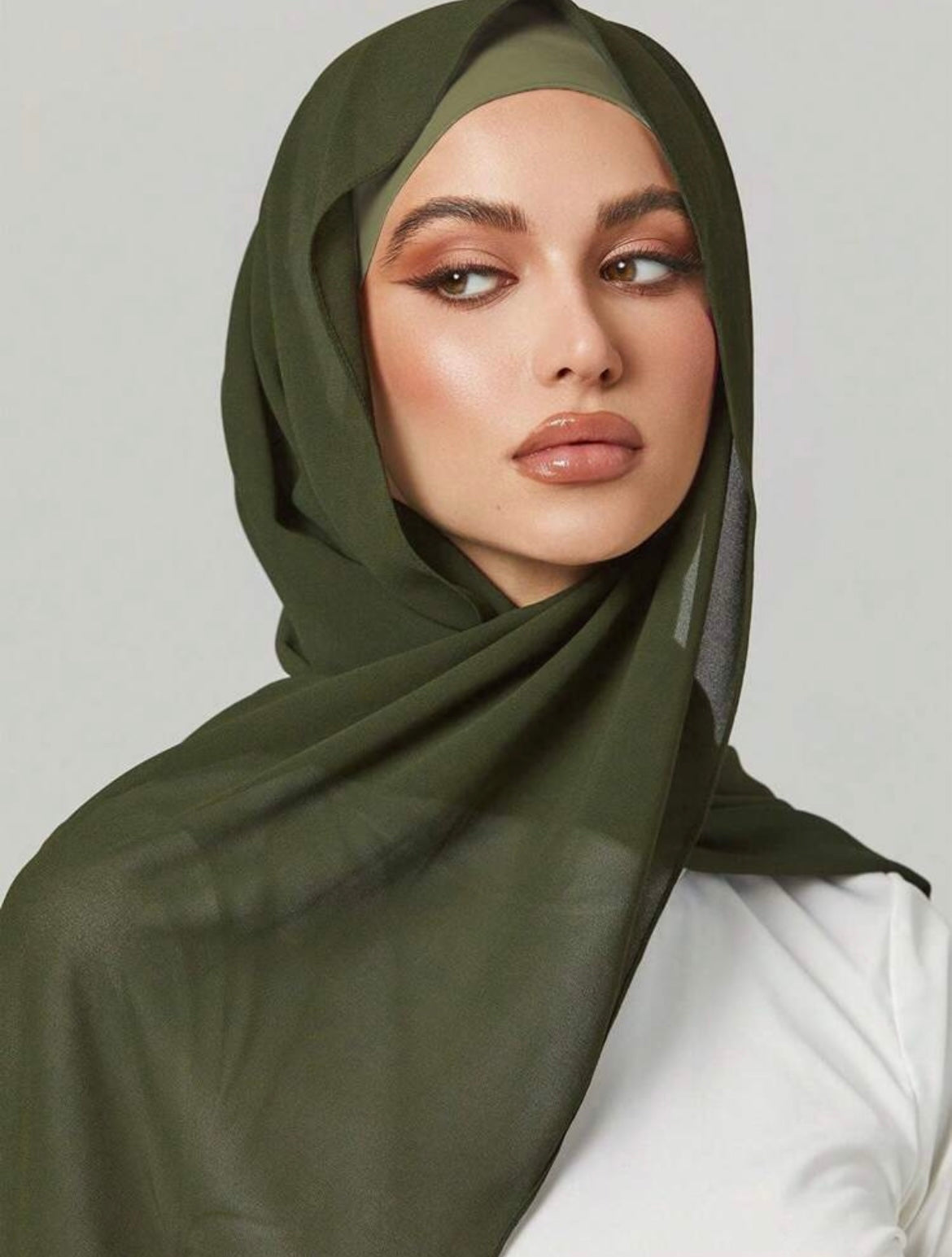 Dynamic Duo Chiffon Hijab With Matching Underscarf