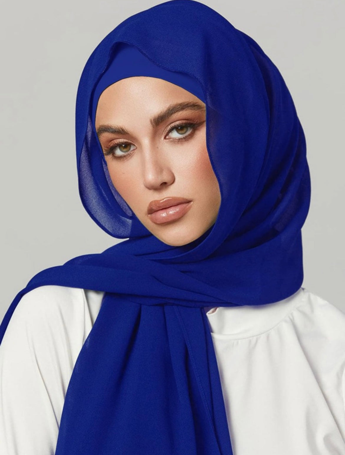 Dynamic Duo Chiffon Hijab With Matching Underscarf