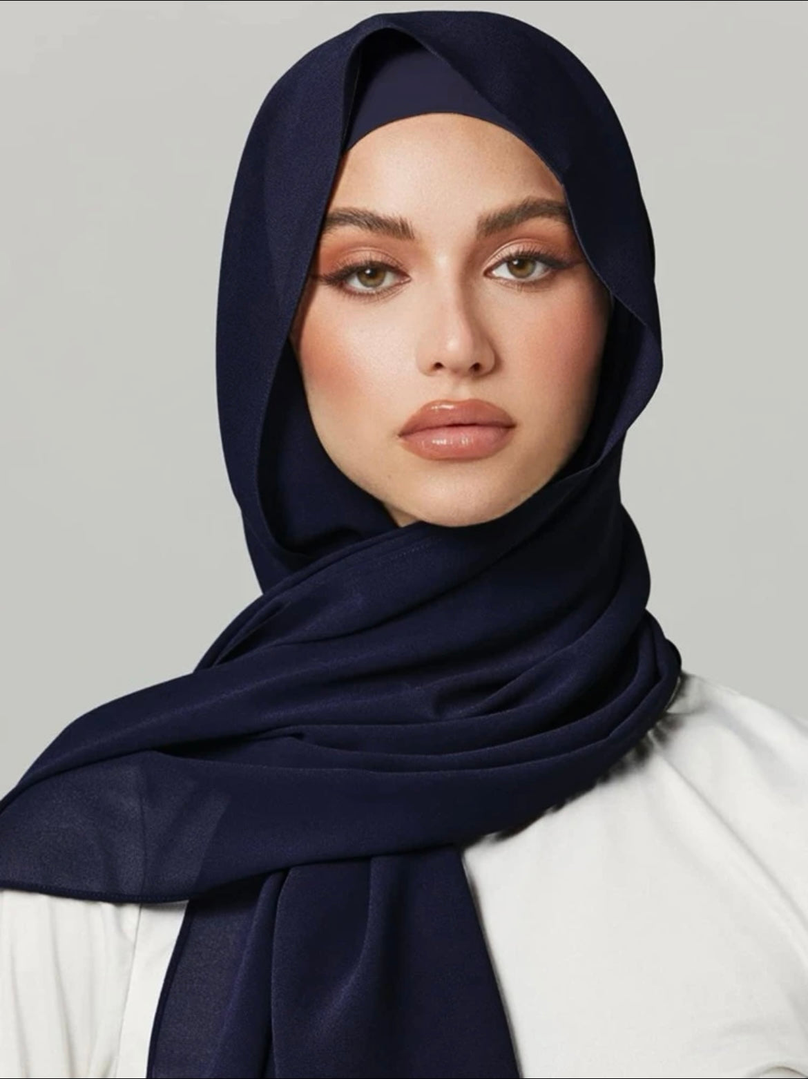 Dynamic Duo Chiffon Hijab With Matching Underscarf