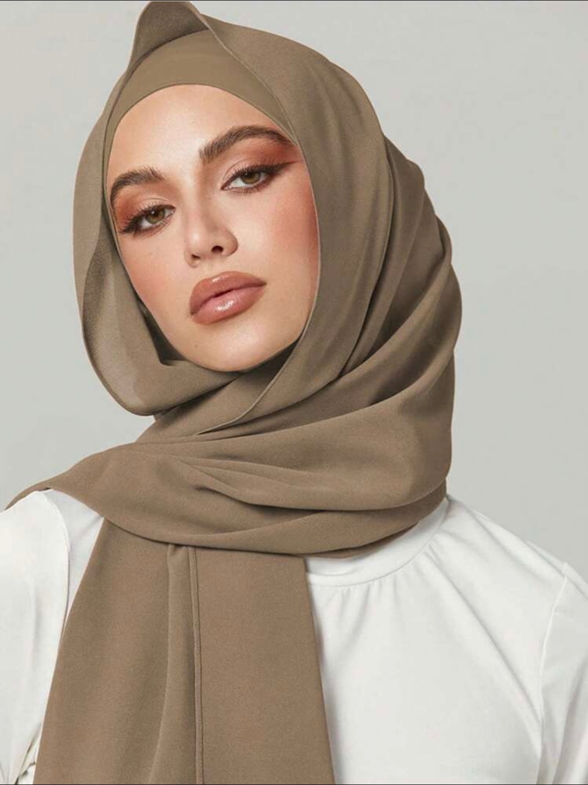 Dynamic Duo Chiffon Hijab With Matching Underscarf