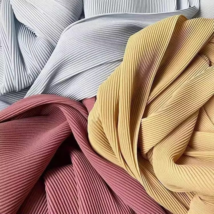 Finely Pleated Chiffon Hijab bouncy and stretchy