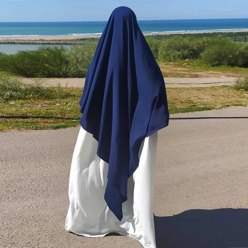 Cascading Modesty; Long Single Layer Khimar.