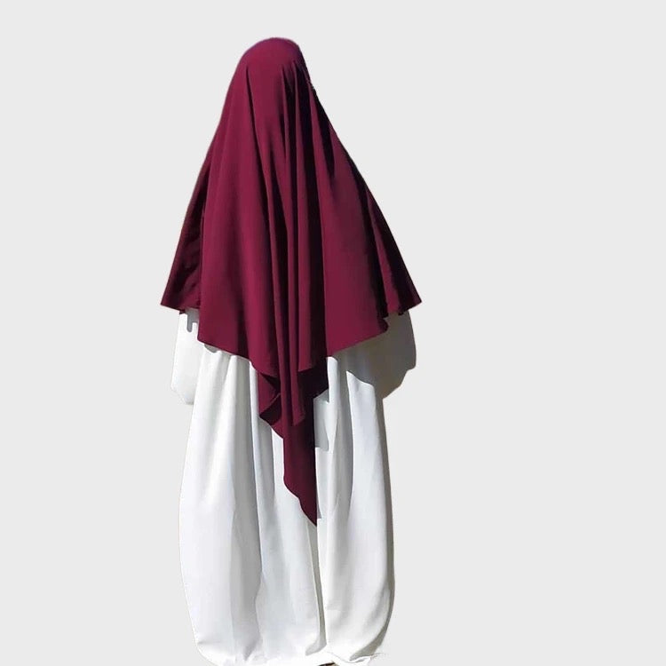 Cascading Modesty; Long Single Layer Khimar.