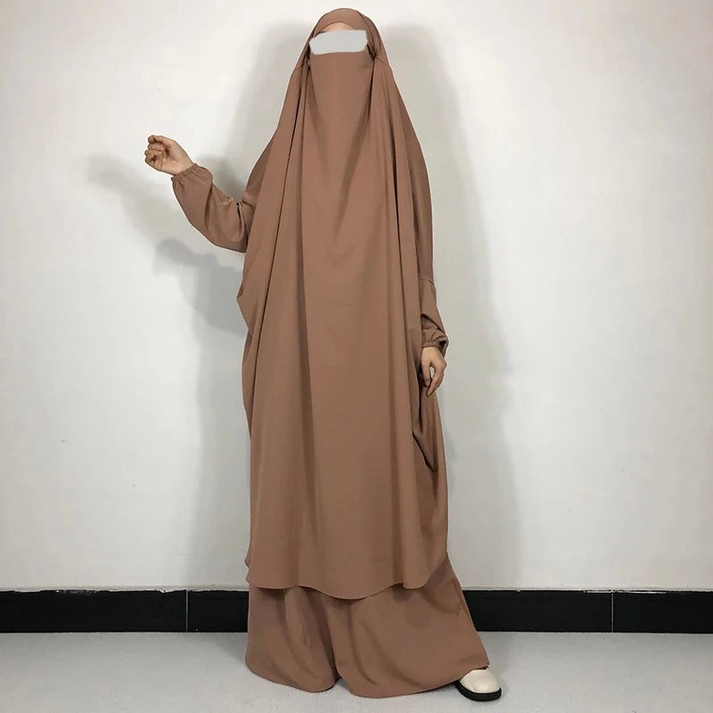 3pc Jilbab set - inner abaya, khimar and Niqab set