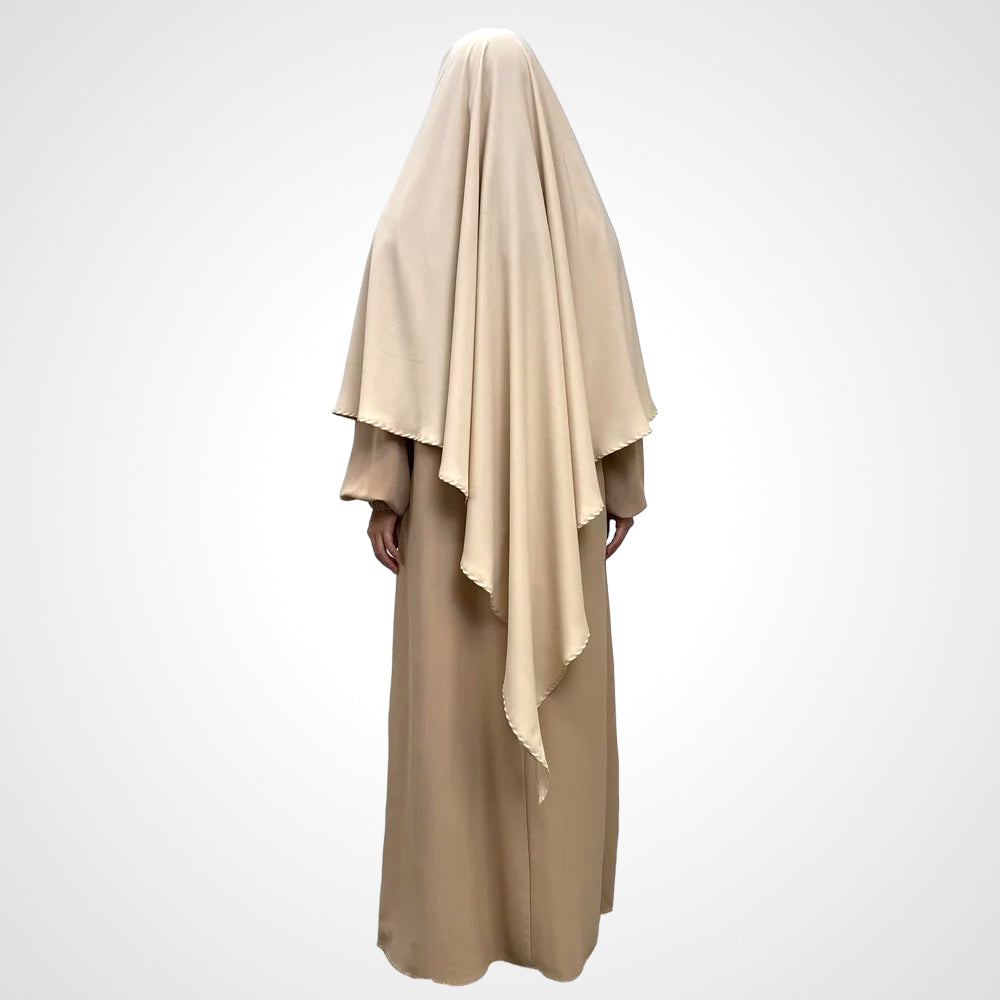 Cascading Modesty; Long Single Layer Khimar.