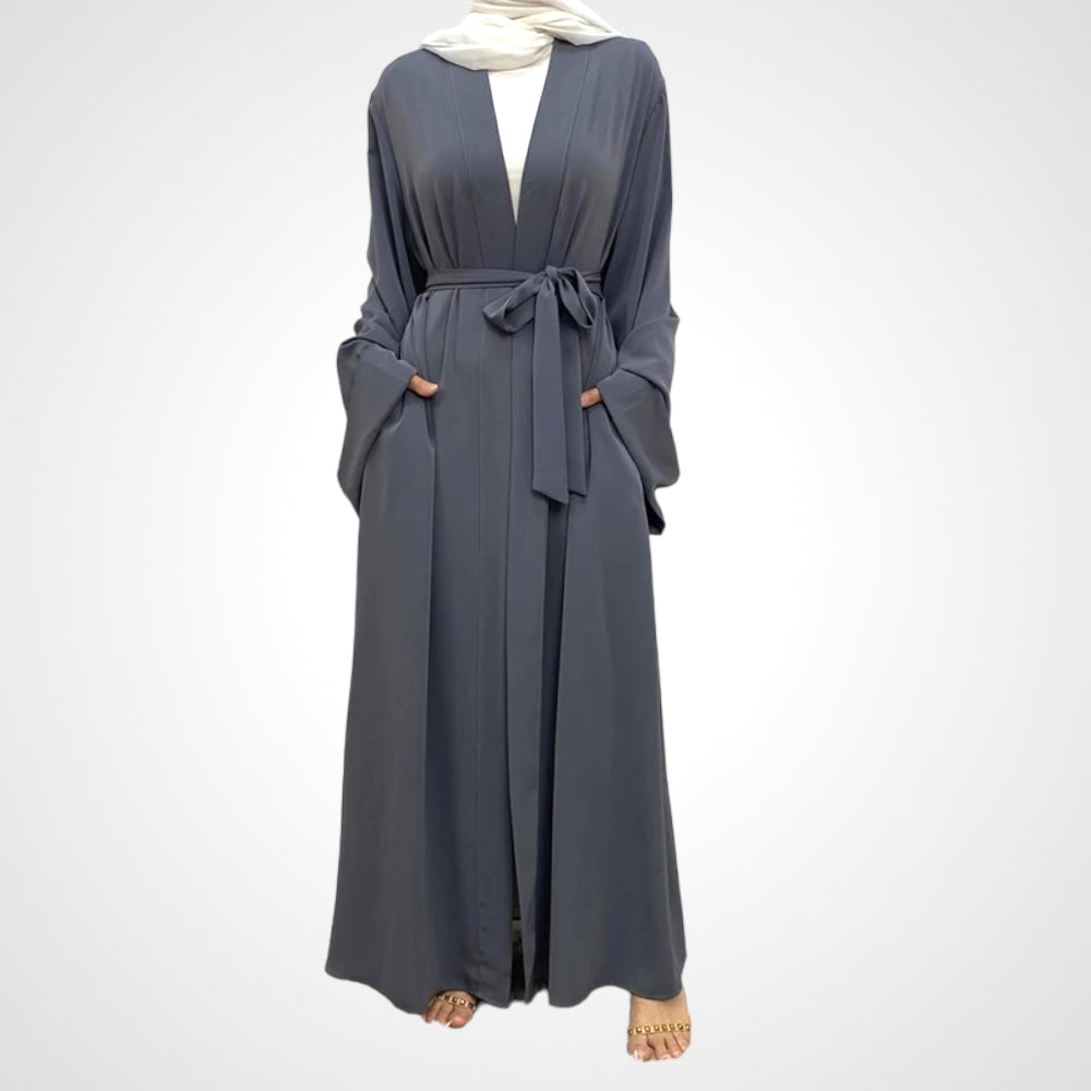 gray Bisht Abaya kimono abaya