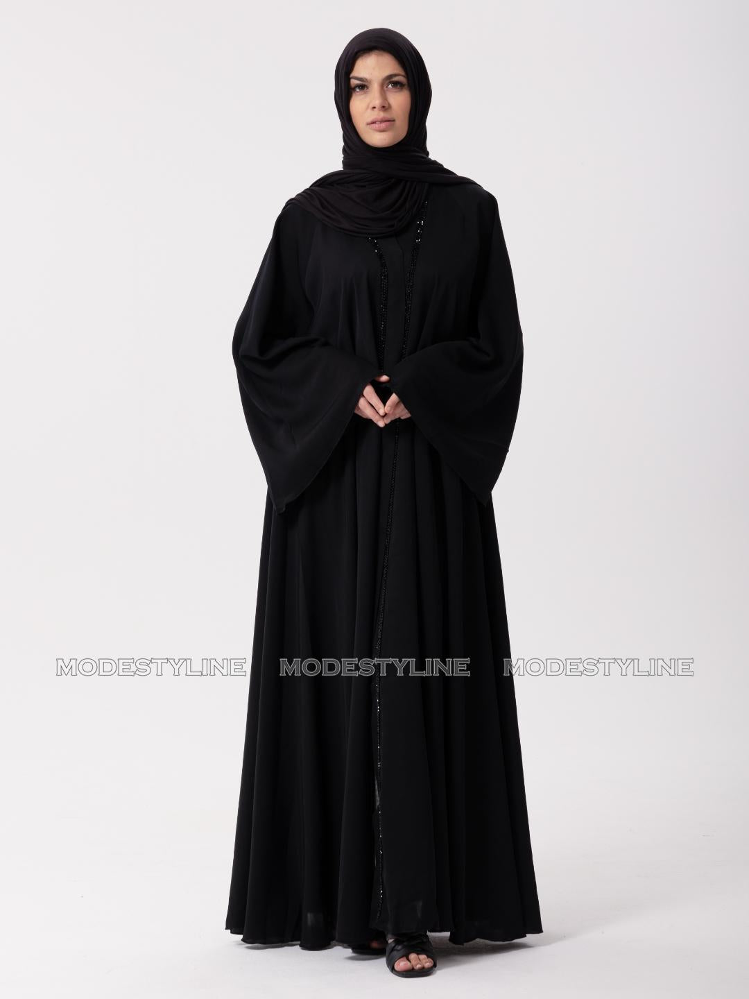 Beaded Black Abaya