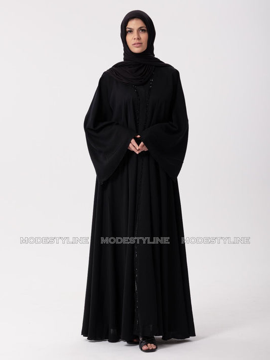 Beaded Black Abaya