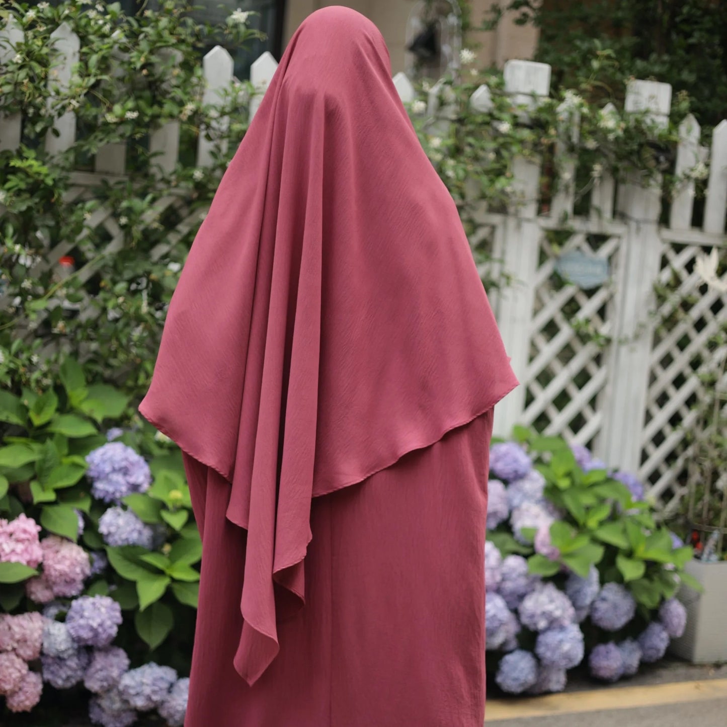 Abaya and Khimar Deep Rose