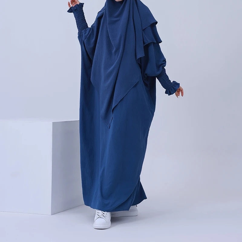 Blue Abaya with hijab