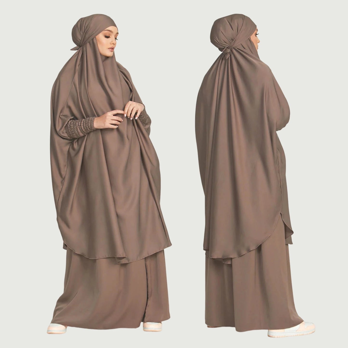 3pc Jilbab set - inner abaya, khimar and Niqab set