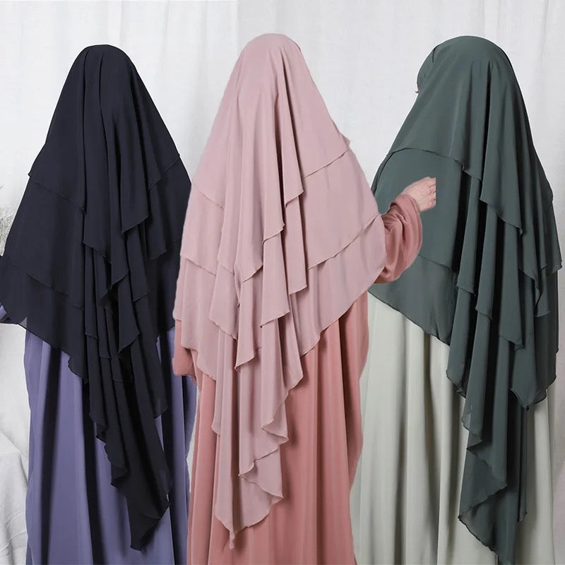 Butterfly Multi-layered Khimar Haniya