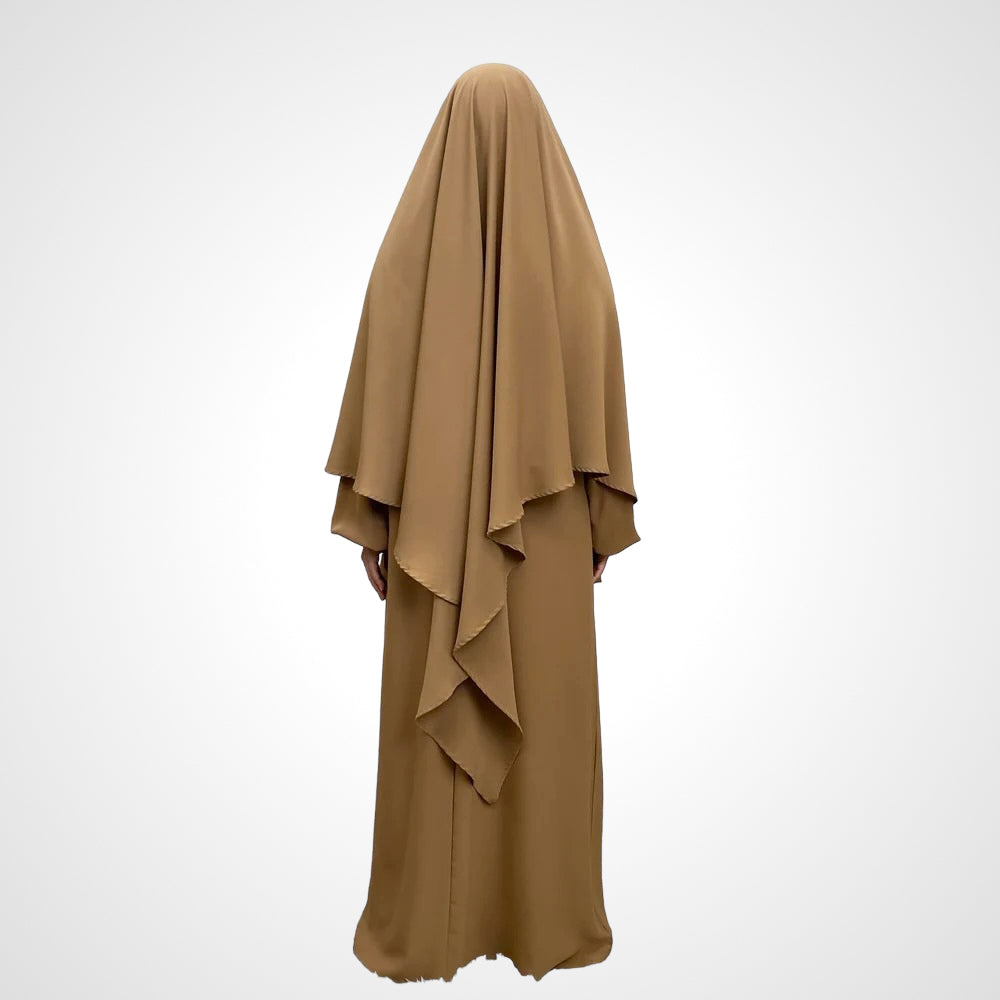 Cascading Modesty; Long Single Layer Khimar.