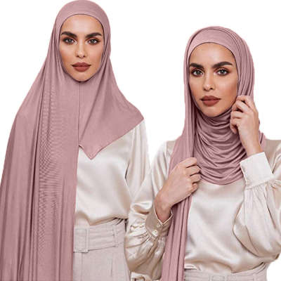 Premium Jersey hijab instant hijab, pinless hijab Rose